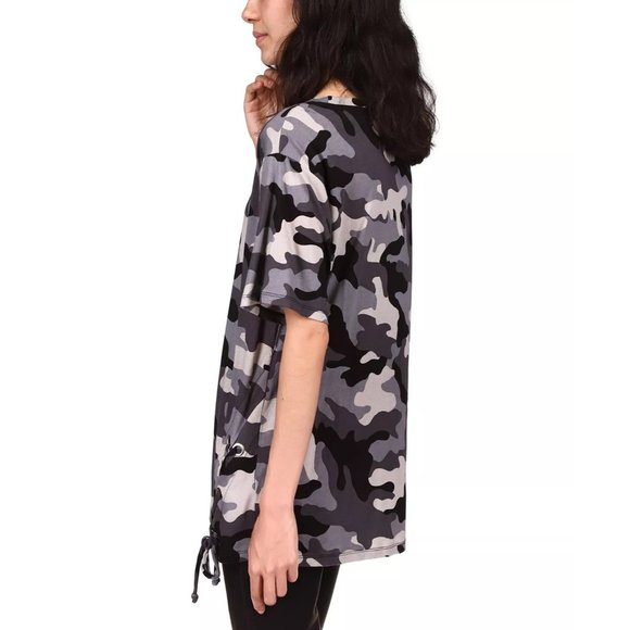 MICHAEL MICHAEL KORS Exclusive Camo-Print Lace-Up Tunic - Small - Picture 3 of 4